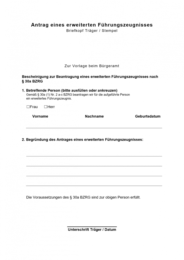 Download Antrag erweitertes Führungszeugnis CONVICTORIUS